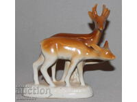 Old porcelain deer doe figurine