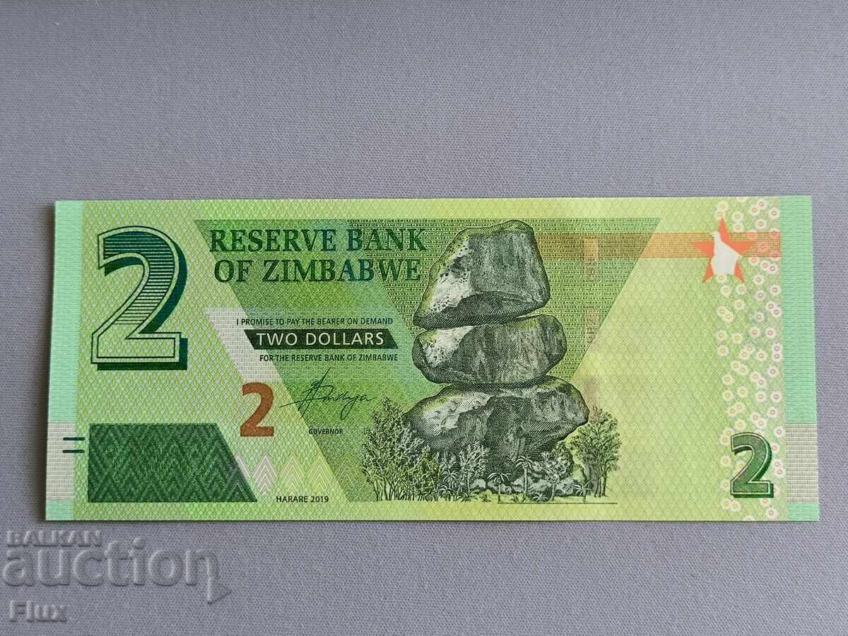 Banknote - Zimbabwe - 2 Dollars UNC | 2019 Banknote - Zimbabwe - 2 Dollars UNC | 2019