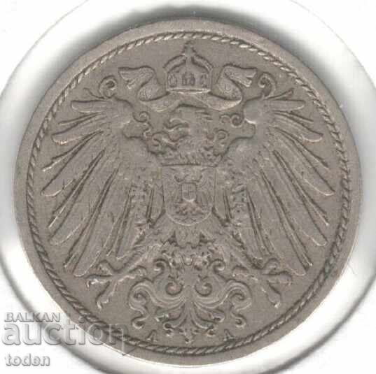 Germany-10 Pfennig-1909 A-KM# 12-Wilhelm II-small shield with price 3.00 BGN | € 1.53 Germany-10 Pfennig-1909 A-KM# 12-Wilhelm II-small shield with price 3.00 BGN | € 1.53