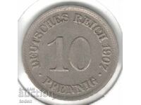 Γερμανία-10 Pfennig-1907 A-KM# 12-Wilhelm II-μικρή ασπίδα