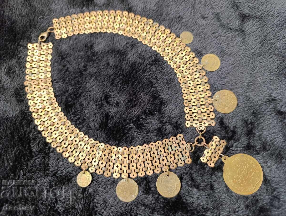 Cordon placat cu aur cu pendari popular colier bijuterii costum 1905 cu preț € 135.00 | 264.04 BGN