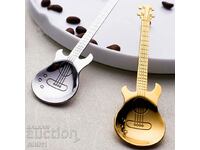 Metal spoon Guitar for coffee, tea /c