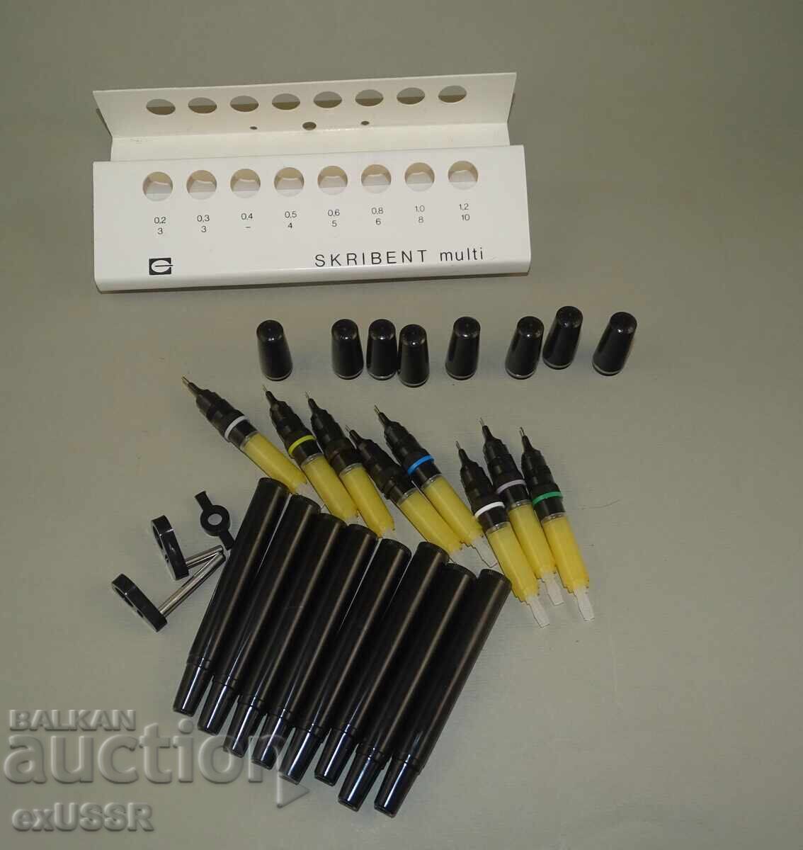 Delivery of German GDR rapidographs Skribent, unused Delivery of German GDR rapidographs Skribent, unused