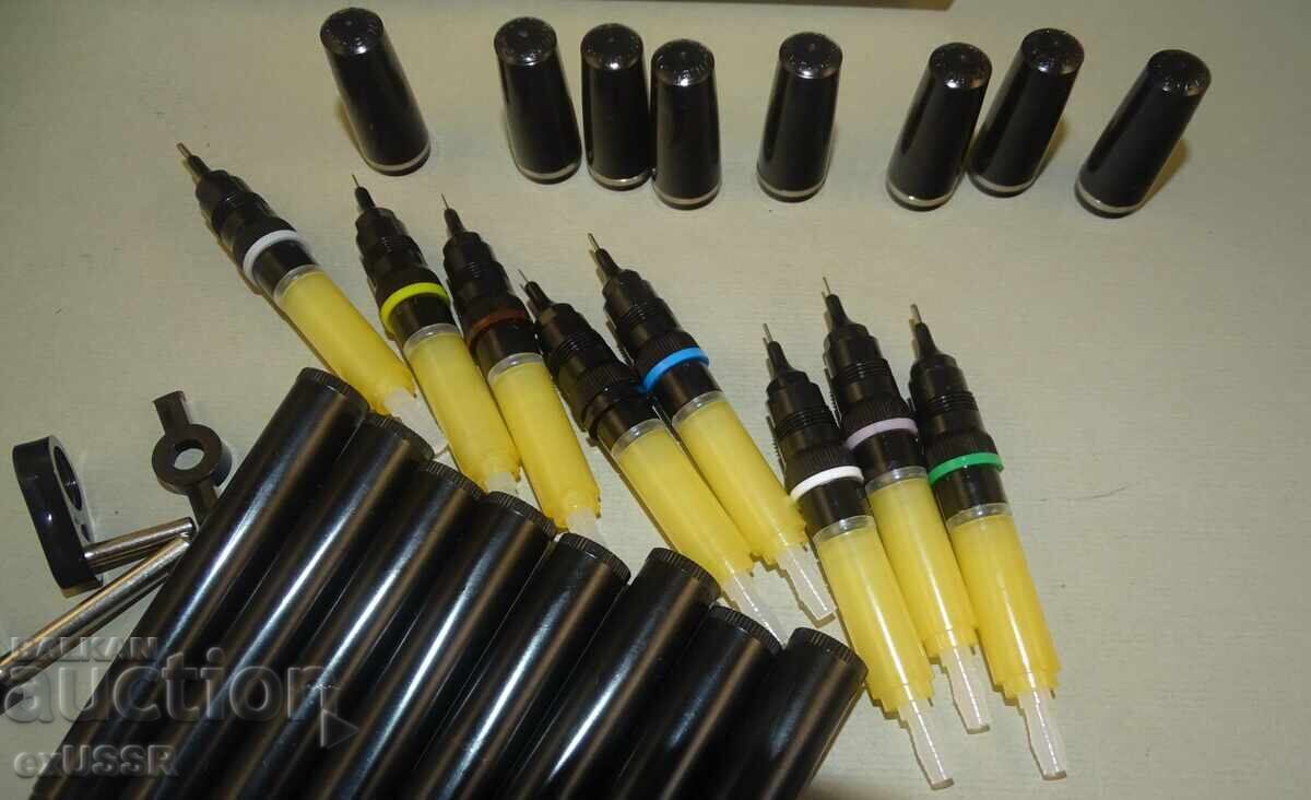 German GDR rapidographs Skribent, unused - 5 German GDR rapidographs Skribent, unused - 5