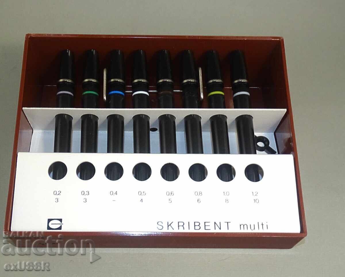 Rapidografe germane din RDG Skribent, nefolosite - 7 Rapidografe germane din RDG Skribent, nefolosite - 7