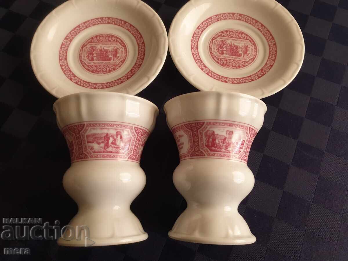 Set of porcelain cups for Rüdesheimer Kaffee -Heinrich - 5