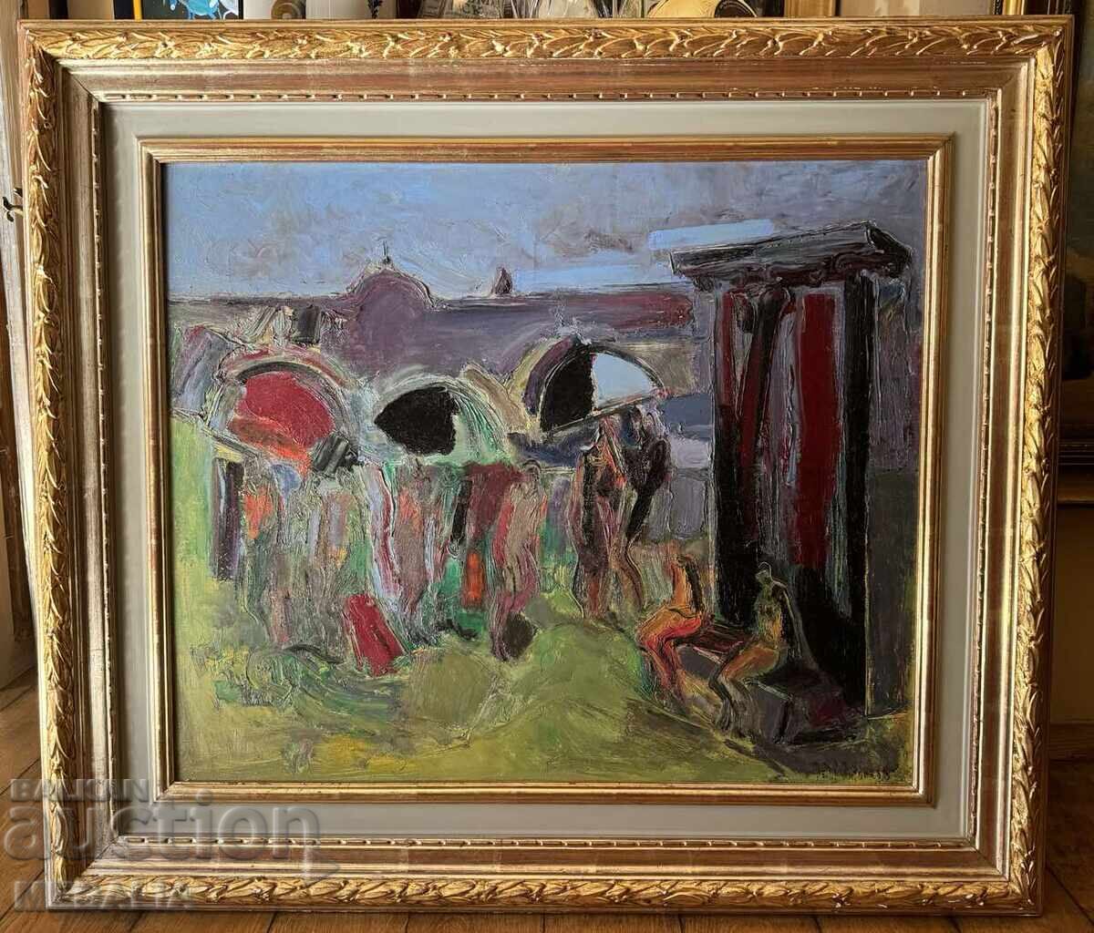 Petar Pironkov-“Landscape from Rome”-oil paintings-signed-framed Petar Pironkov-“Landscape from Rome”-oil paintings-signed-framed