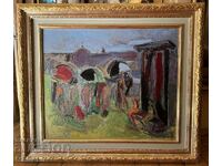 Petar Pironkov-“Peisaj din Roma”-picturi în ulei-semnate-încadrate