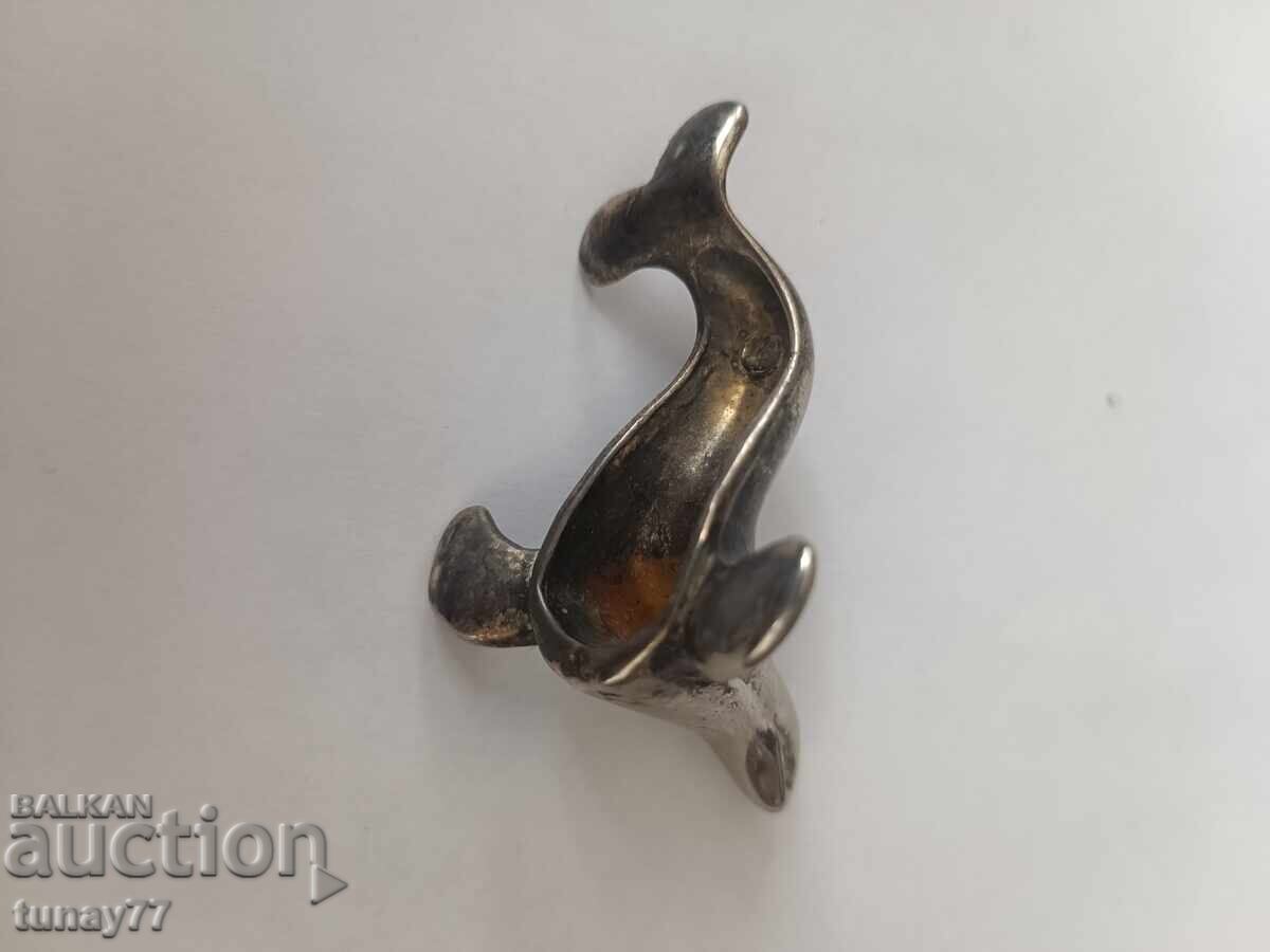 Auction Figure Metal Silver-Plated Seal Auction Figure Metal Silver-Plated Seal