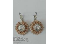 Mariana Woman Fab Floral Peach and Opal Swarovski Cry Earrings