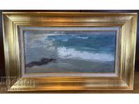 Alexander Mutafov-"Seascape"-signed-framed-1934