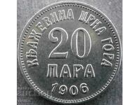 Montenegro 20 para 1906