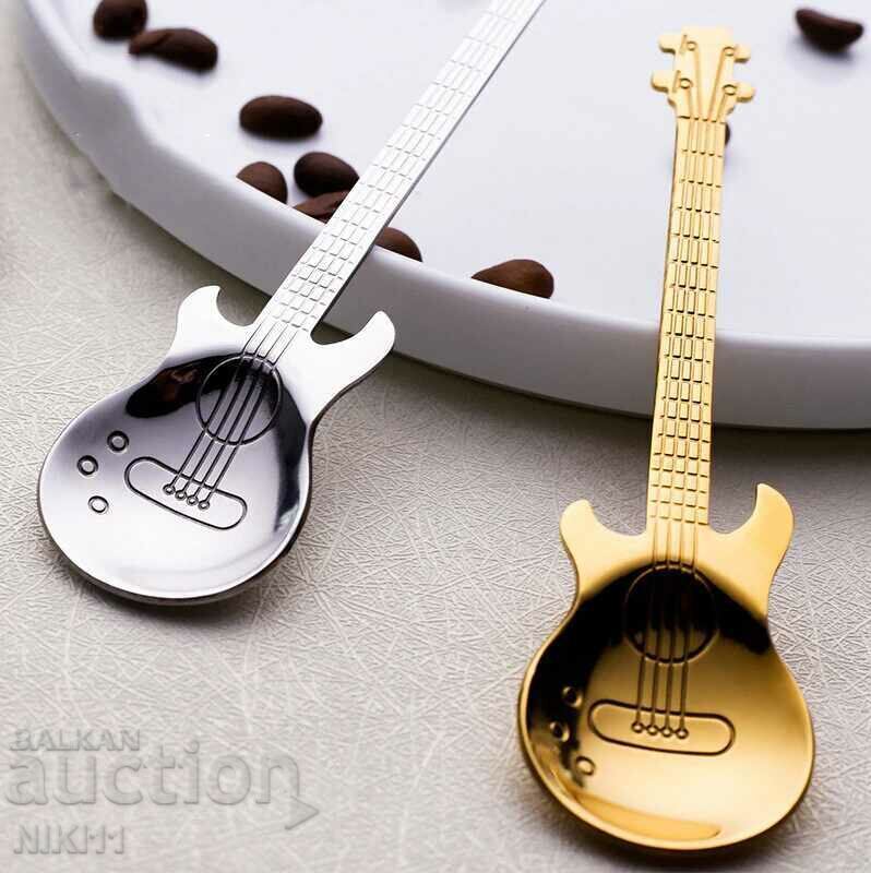 Metal spoon Guitar for coffee, tea /c Metal spoon Guitar for coffee, tea /c