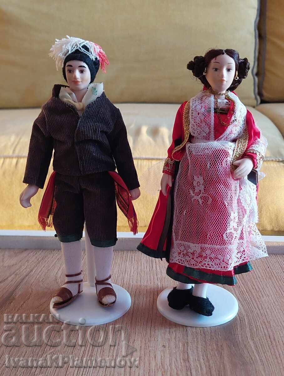 Figurine păpuși pentru colecționari Italia două bucăți Figurine păpuși pentru colecționari Italia două bucăți