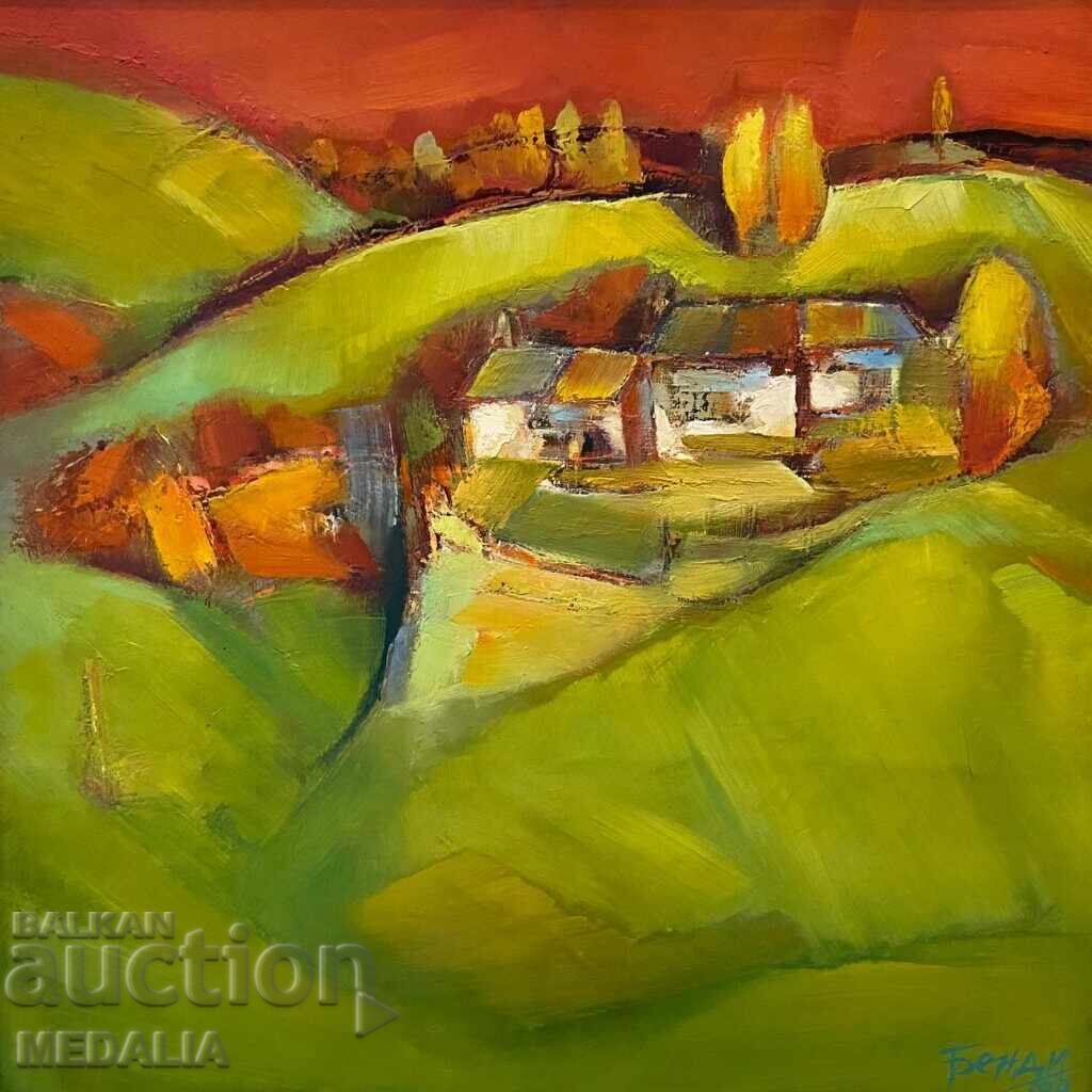 Konstantin Genev-Bendi-Landscape-signed-framed-1999 with price € 500.00 | 977.92 BGN