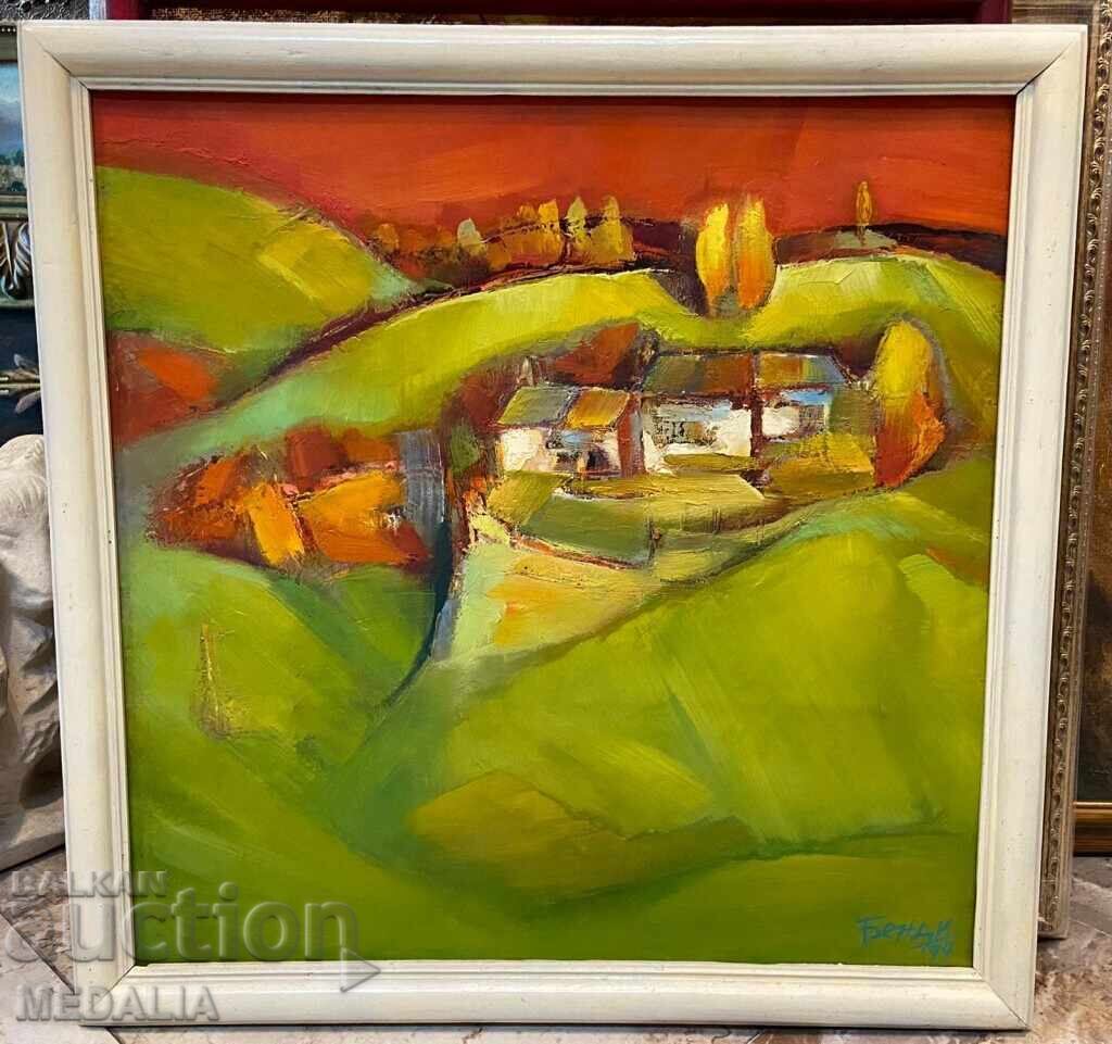 Konstantin Genev-Bendi-Landscape-signed-framed-1999