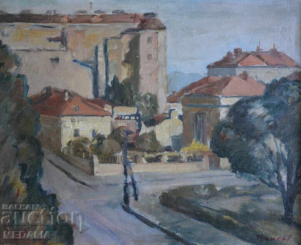Konstantin Tringov-"Landscape from Sofia"-oil paints-signed Konstantin Tringov-"Landscape from Sofia"-oil paints-signed