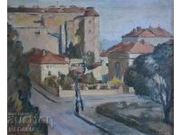 Konstantin Tringov-"Landscape from Sofia"-oil paints-signed