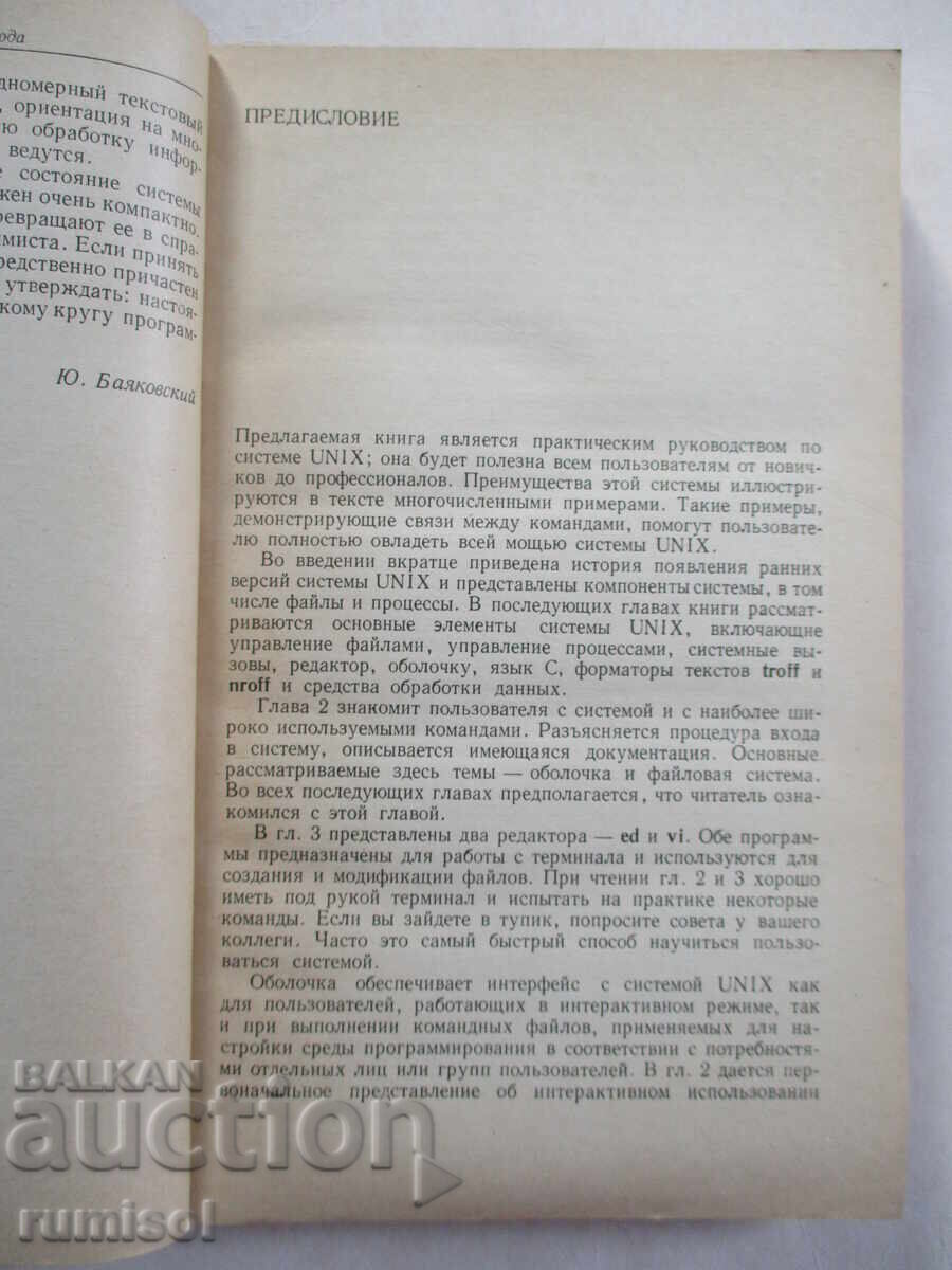 Auction  Operating system UNIX - С. Baurn