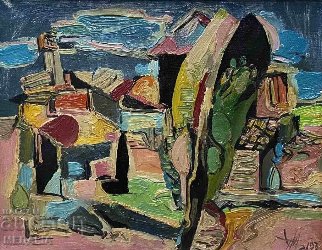 Petar Malamatenov-Landscape-oil-paintings-signed-framed-1993 with price 900.00 BGN | € 460.16 Petar Malamatenov-Landscape-oil-paintings-signed-framed-1993 with price 900.00 BGN | € 460.16