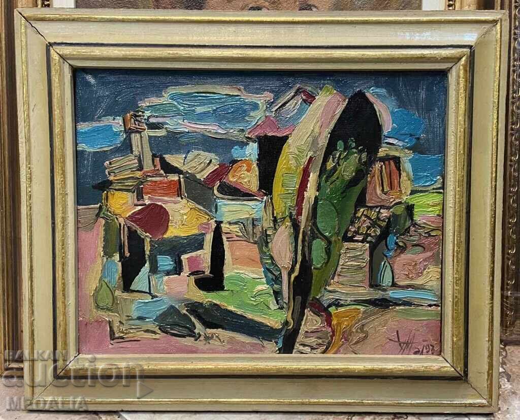 Petar Malamatenov-Landscape-oil-paintings-signed-framed-1993 Petar Malamatenov-Landscape-oil-paintings-signed-framed-1993