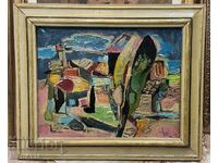 Petar Malamatenov-Landscape-oil-paintings-signed-framed-1993