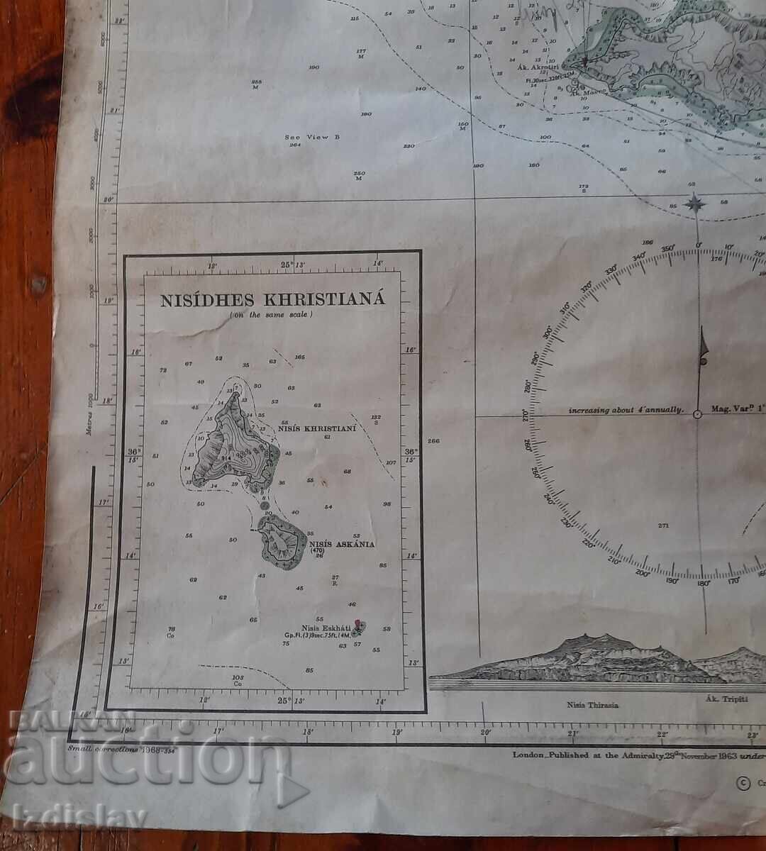 Delivery of Old nautical chart Delivery of Old nautical chart
