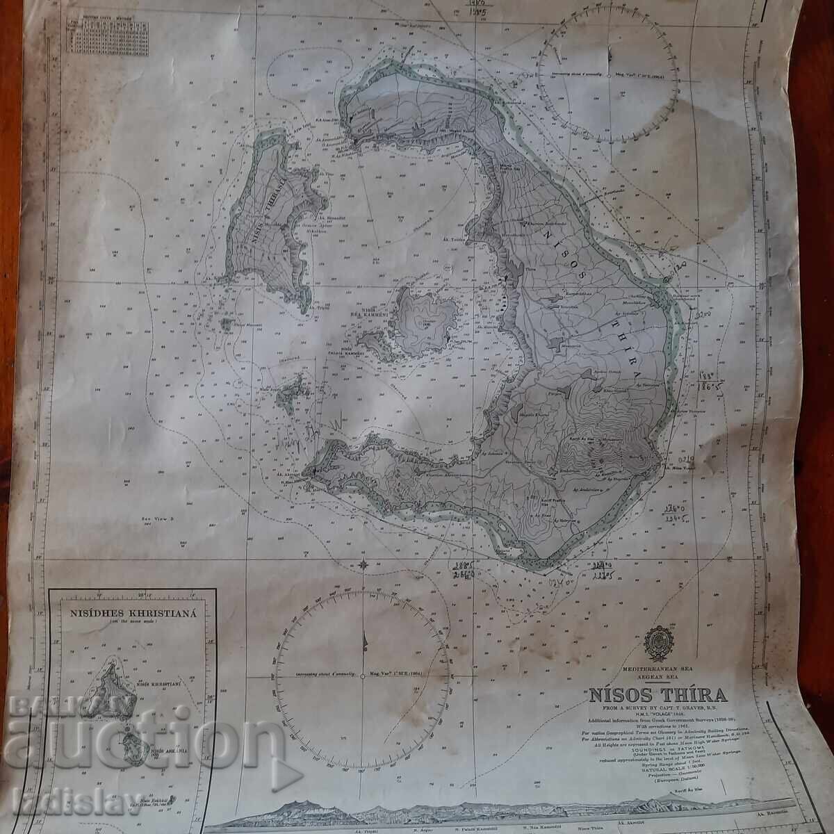 Old nautical chart Old nautical chart