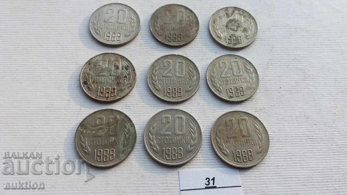Auction  20 HUNDREDS 1988 9 ISSUES