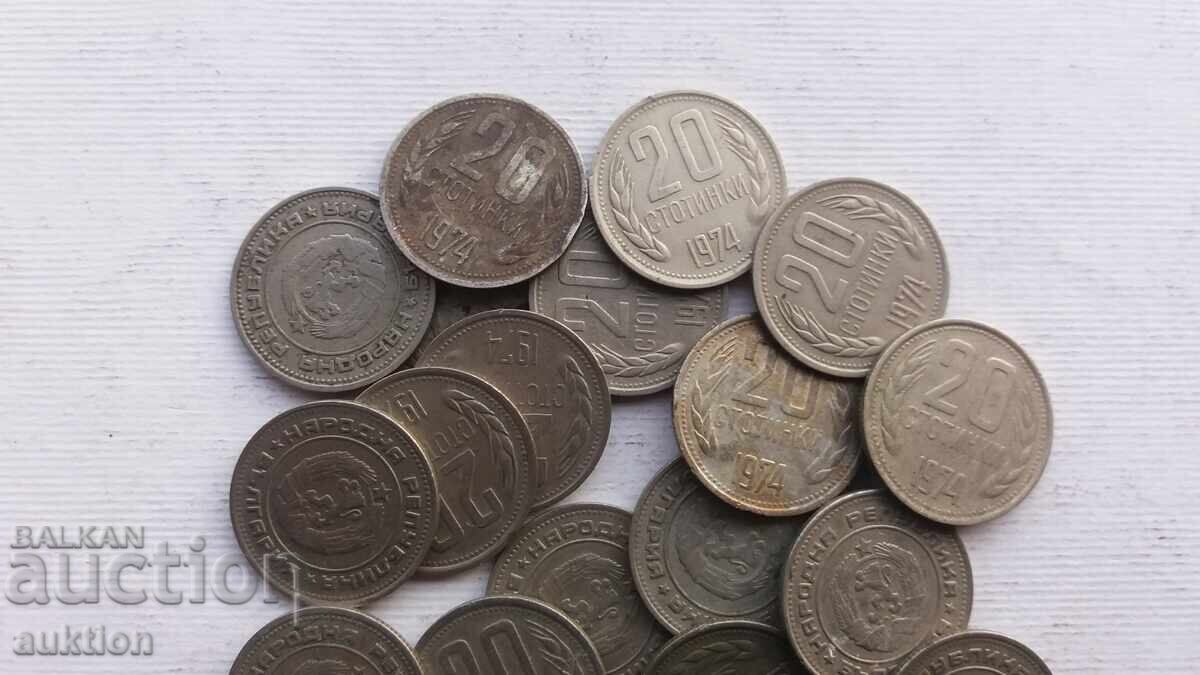 Auction 20 CENTS 1974 YEAR 20 NUMBERS Auction 20 CENTS 1974 YEAR 20 NUMBERS