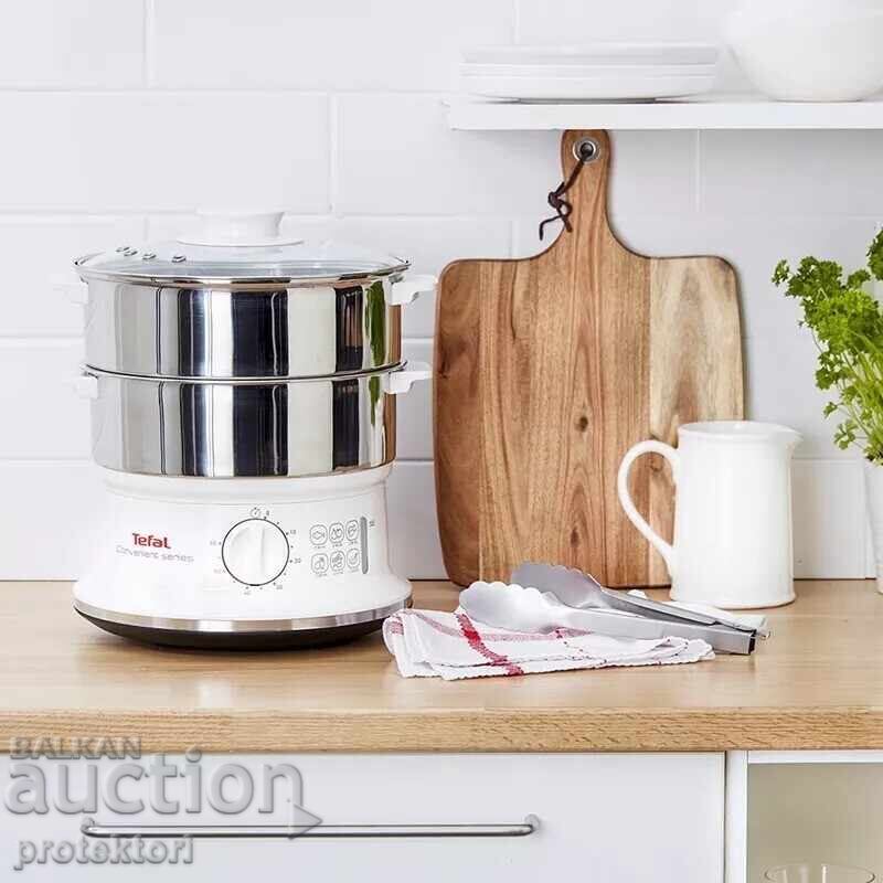 Steam cooker Tefal - VC145130, 900W, 2 zones, white with price 120.00 BGN | € 61.36 Steam cooker Tefal - VC145130, 900W, 2 zones, white with price 120.00 BGN | € 61.36