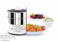 Уред за готвене на пара Tefal - VC145130, 900W, 2 зони, бял