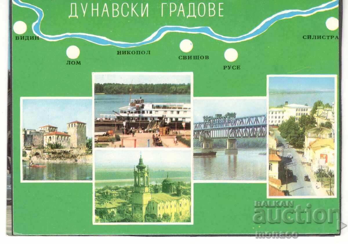 Old postcard - Danube cities Old postcard - Danube cities