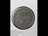 2 pesetas 1870 silver