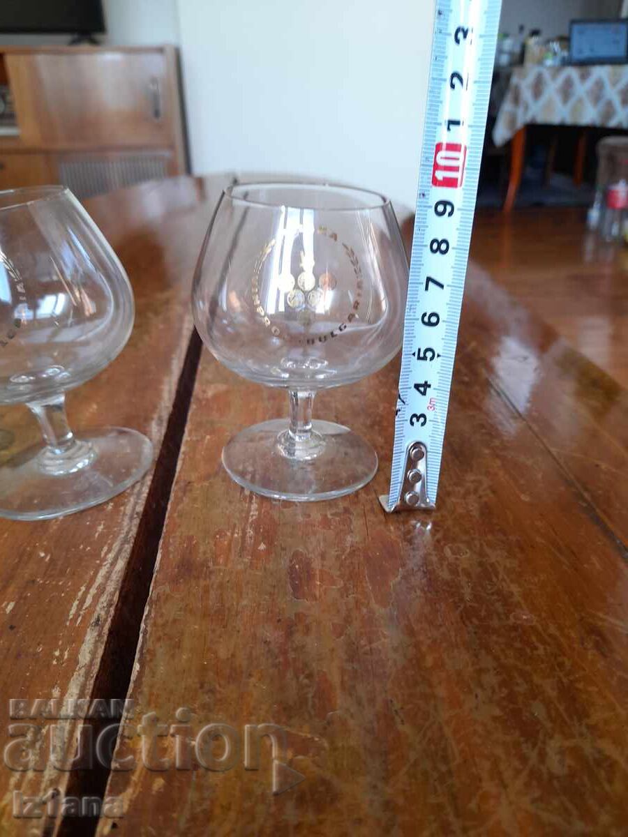 Old glass cognac glasses Pliska, Vinprom with price 55.00 BGN | € 28.12
