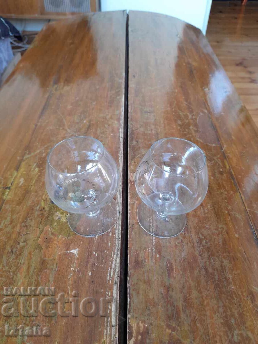 Delivery of Old glass cognac glasses Pliska, Vinprom