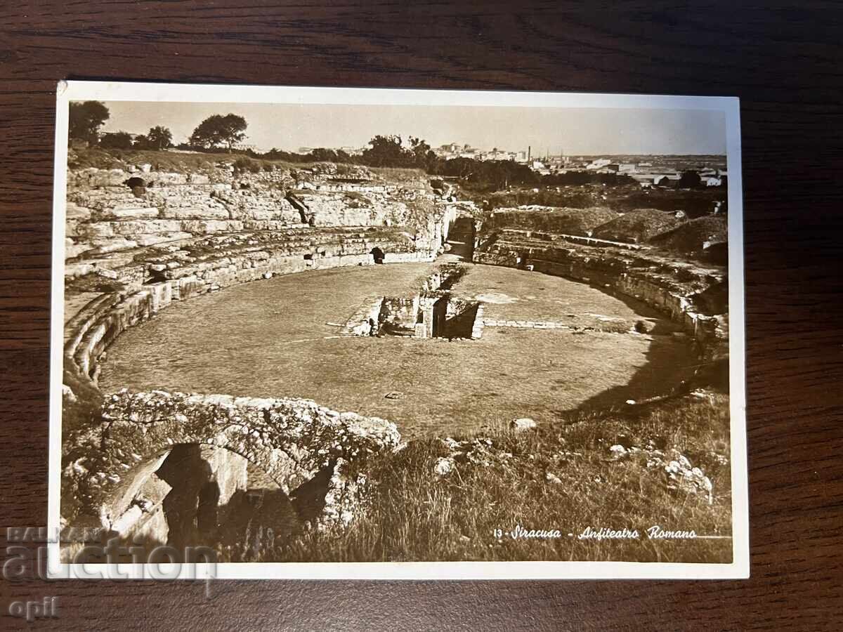 Carte poștală veche, Italia, Siracuza