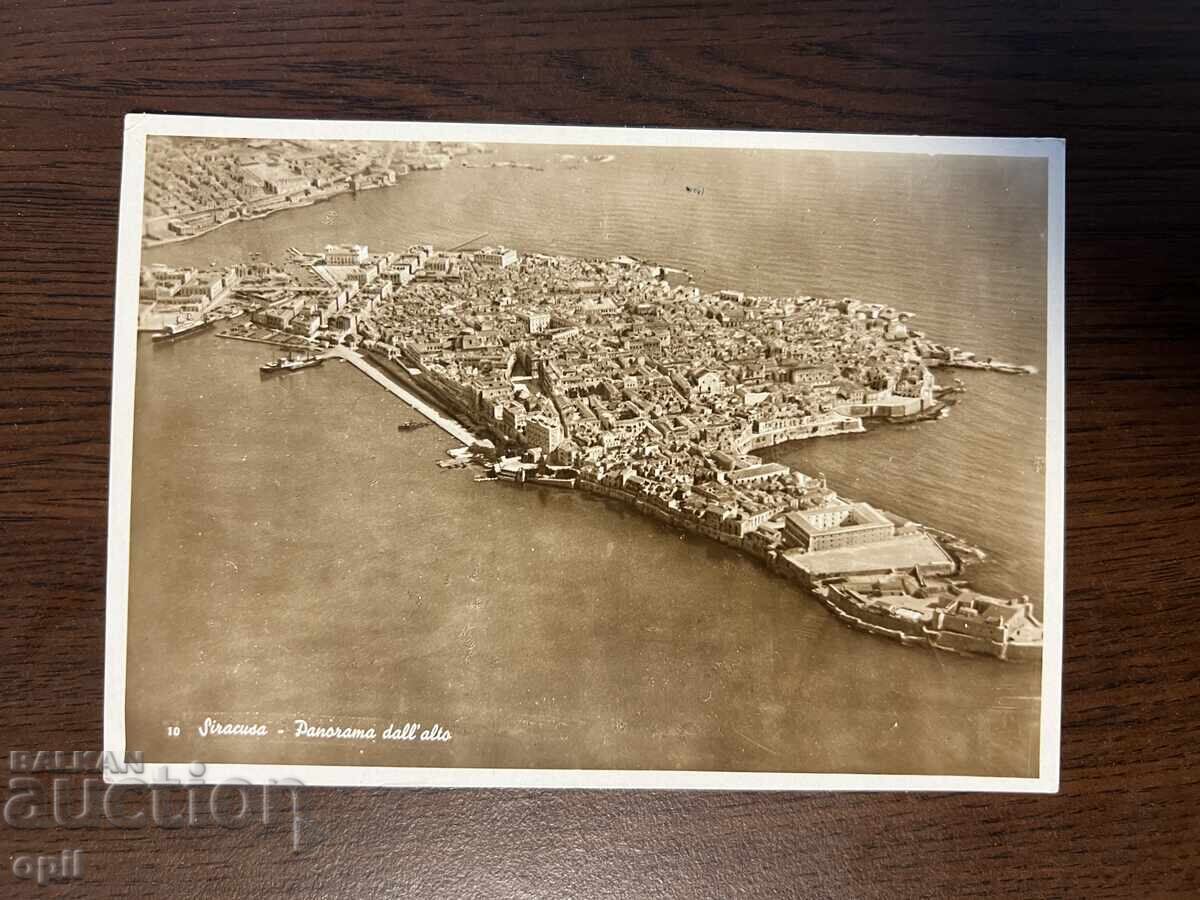 Carte poștală veche, Italia, Siracuza