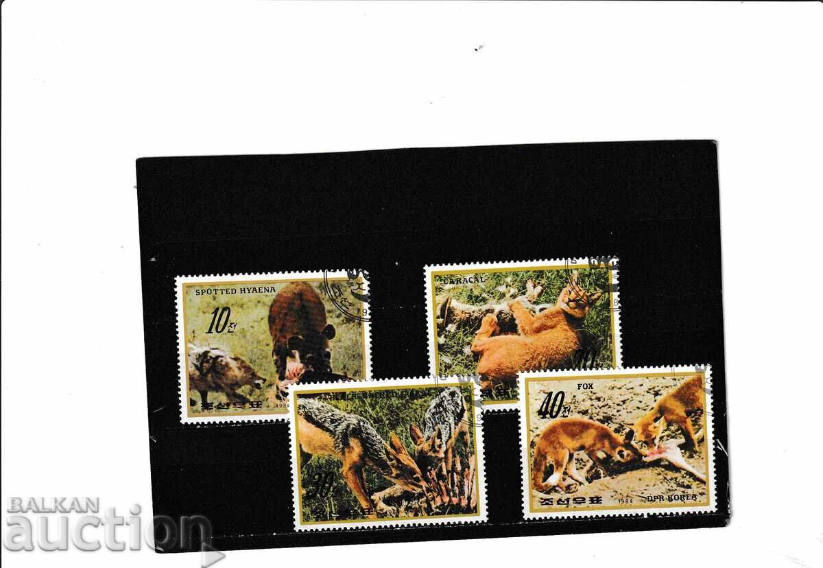 Coreea 1984 - Animale, prădători - 4 semne de distrugere.