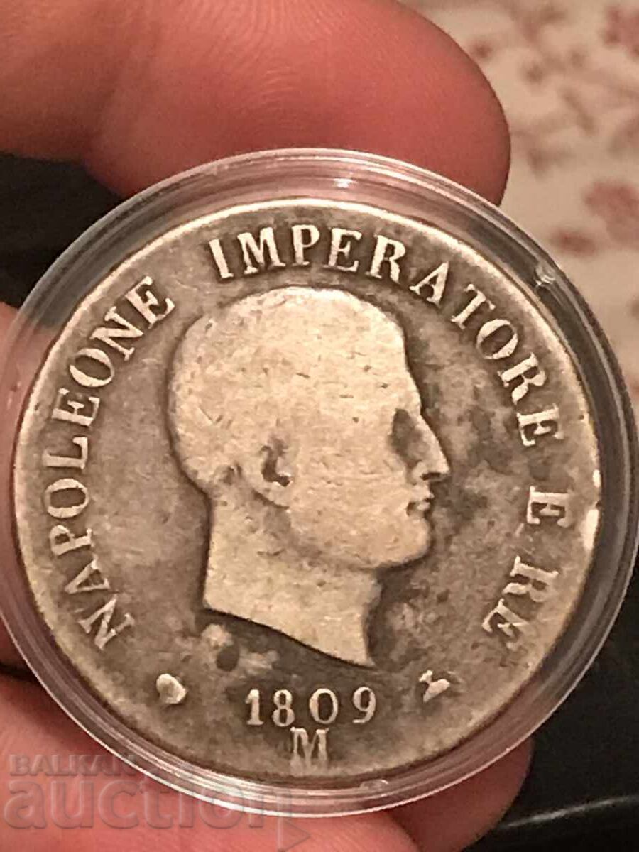 Italy 5 lire 1809 Milan Napoleon Bonaparte silver with price 320.00 BGN | € 163.61 Italy 5 lire 1809 Milan Napoleon Bonaparte silver with price 320.00 BGN | € 163.61