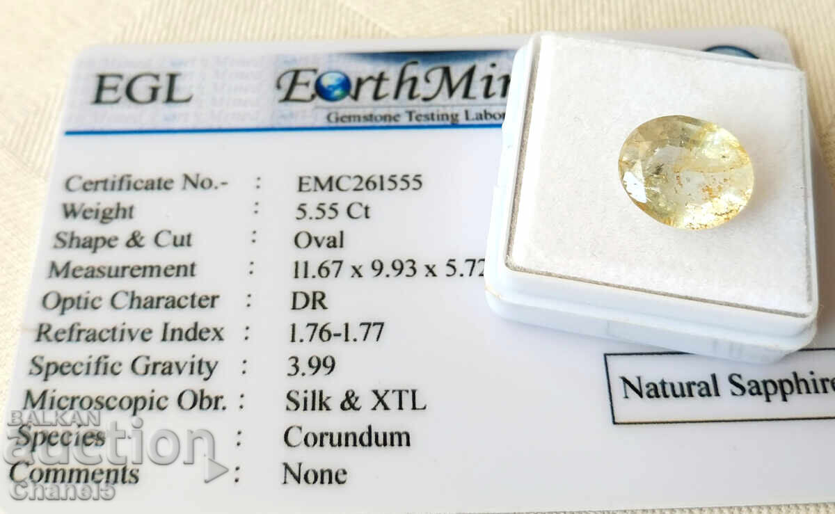 Auction NATURAL YELLOW SAPPHIRE - CERTIFICATE - 5.55 carats (11) Auction NATURAL YELLOW SAPPHIRE - CERTIFICATE - 5.55 carats (11)