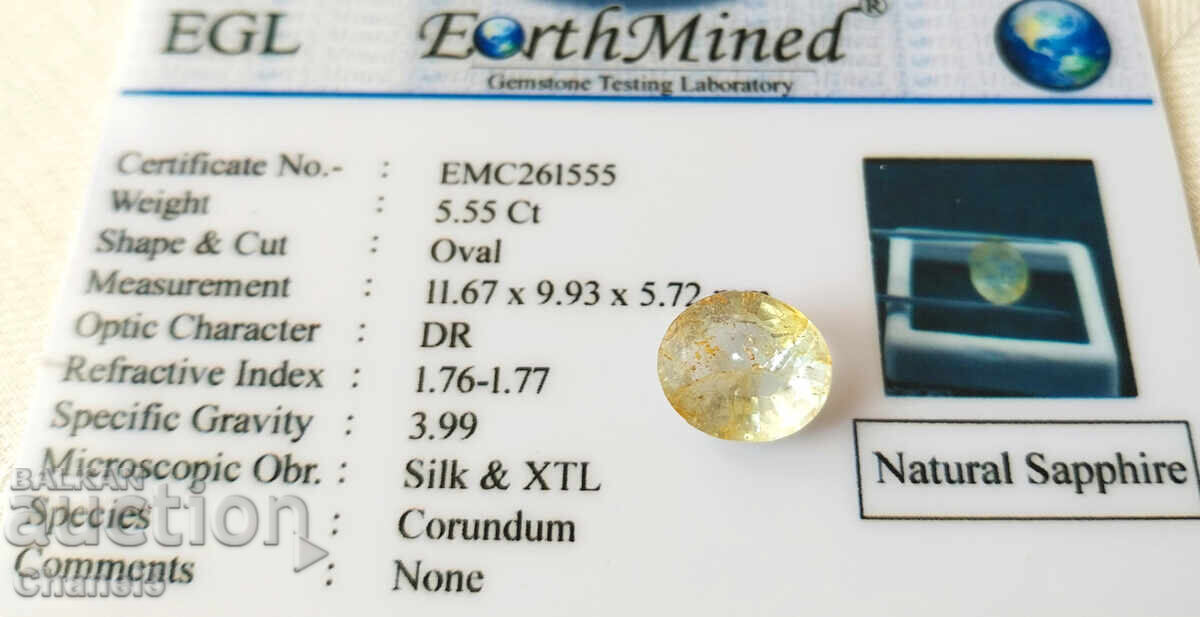 Delivery of NATURAL YELLOW SAPPHIRE - CERTIFICATE - 5.55 carats (11) Delivery of NATURAL YELLOW SAPPHIRE - CERTIFICATE - 5.55 carats (11)