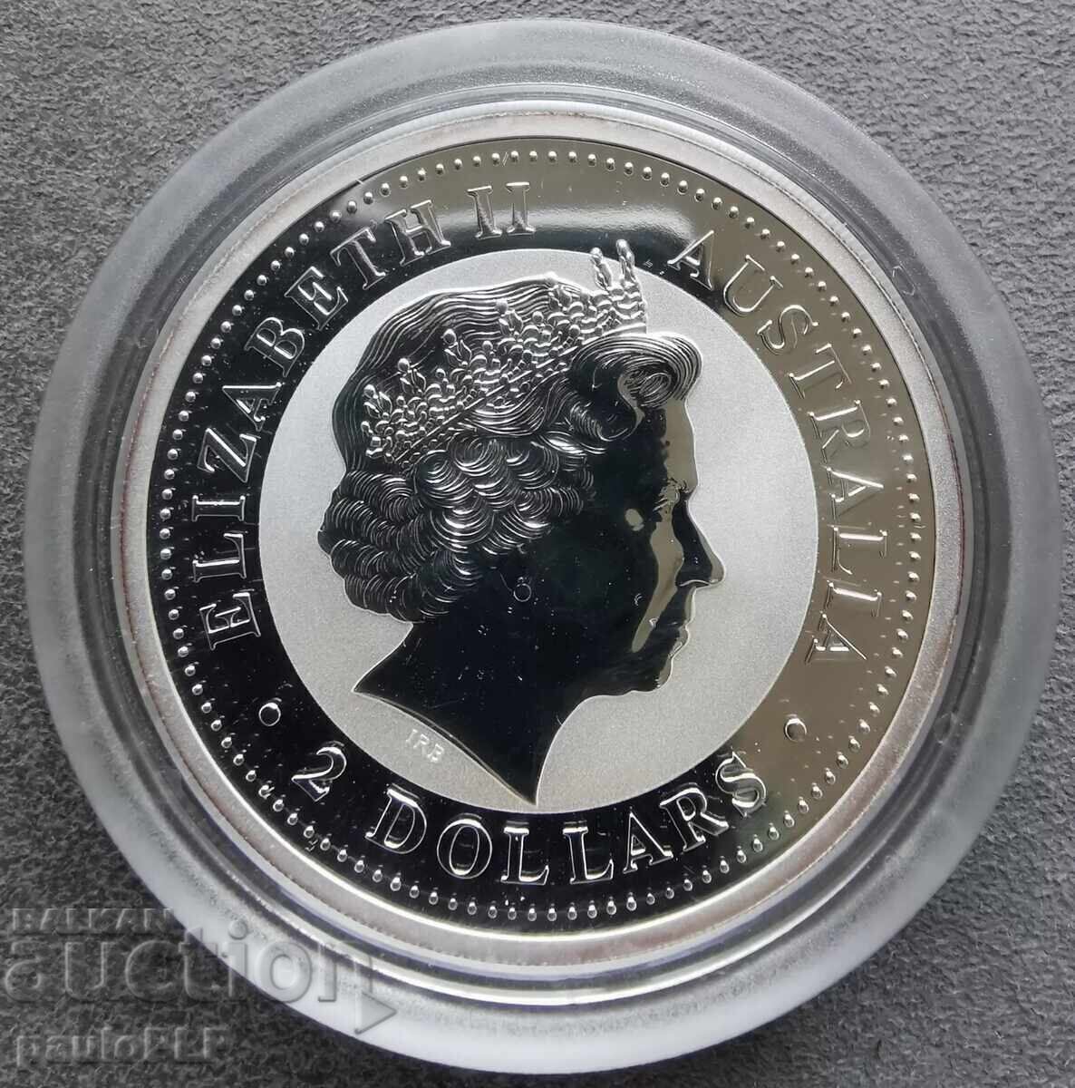2 oz SILVER 2007- LUNAR AUSTRALIA- ΣΕΙΡΑ I -UNC με τιμή 498.00 BGN | € 254.62