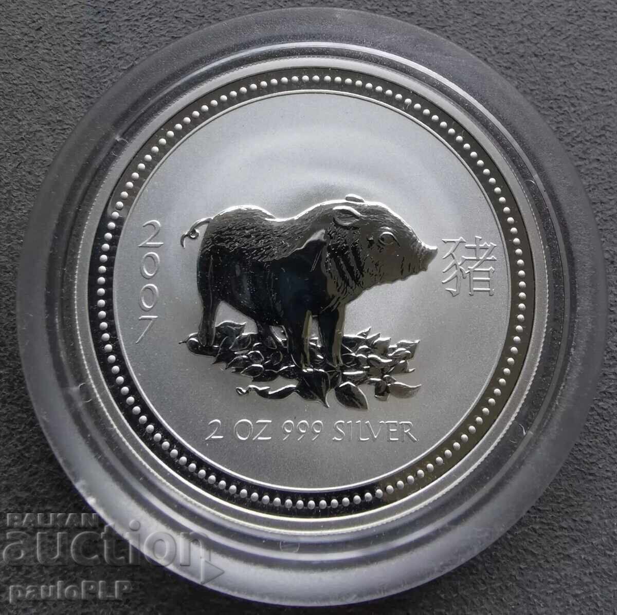 2 oz СРЕБРО 2007год.- ЛУНАР АВСТРАЛИЯ- СЕРИЯ I -UNC 2 oz СРЕБРО 2007год.- ЛУНАР АВСТРАЛИЯ- СЕРИЯ I -UNC