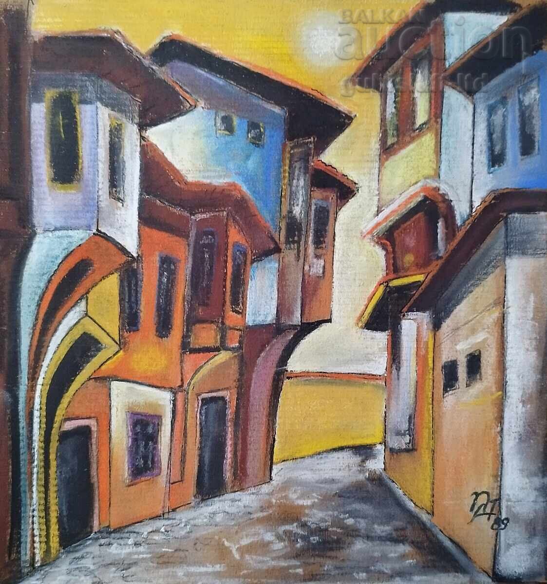 Painting "Sunny Day", artist Pl. Andreev, 1989 with price 290.00 BGN | € 148.27 Painting "Sunny Day", artist Pl. Andreev, 1989 with price 290.00 BGN | € 148.27