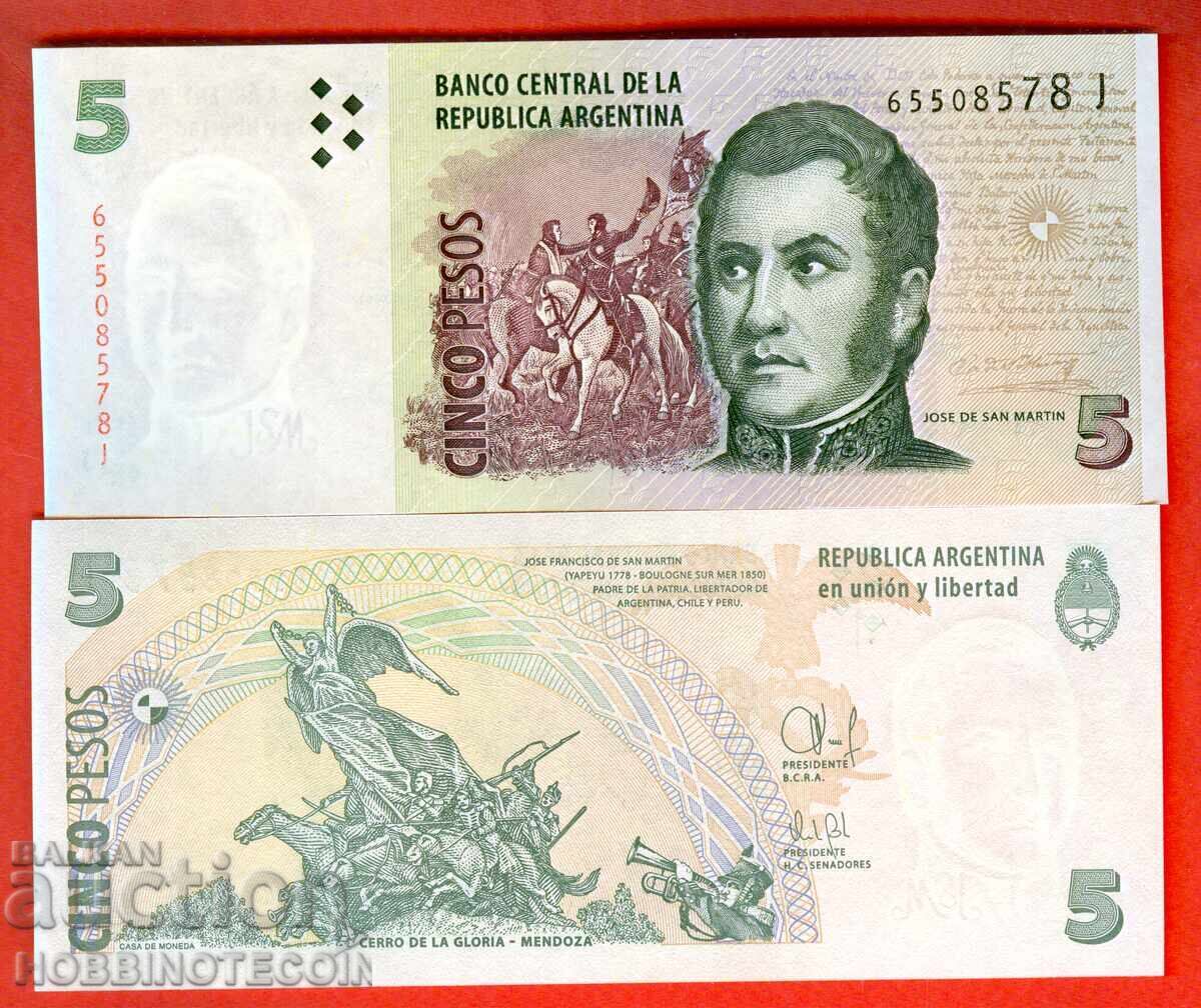 ARGENTINA ARGENTINA 5 Peso issue - issue 2003 seria J UNC