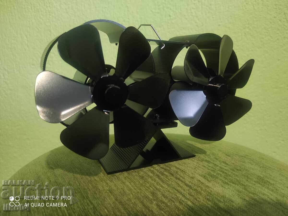 Double fan for stove without electricity Double fan for stove without electricity
