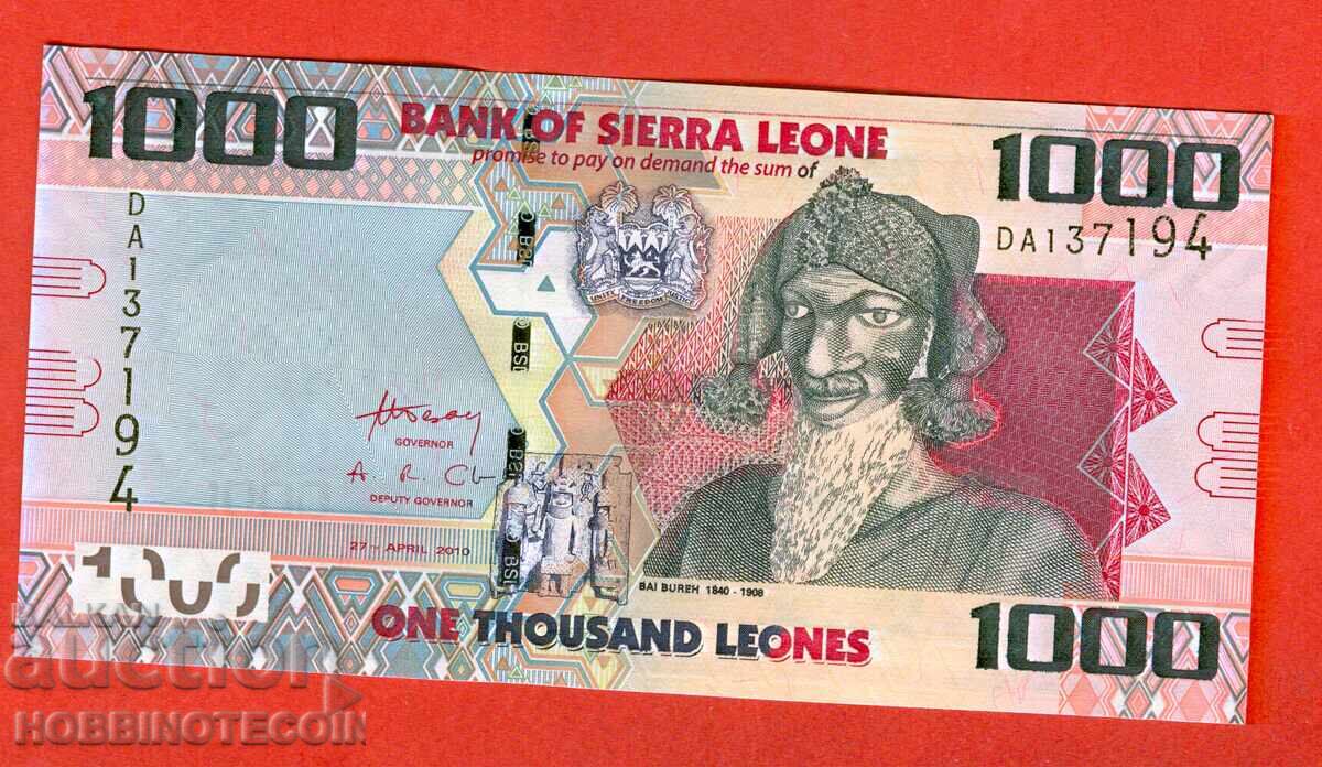 SIERRA LEONE SIERRA LEONE 1000 - 1000 issue 2010 NEW UNC SIERRA LEONE SIERRA LEONE 1000 - 1000 issue 2010 NEW UNC
