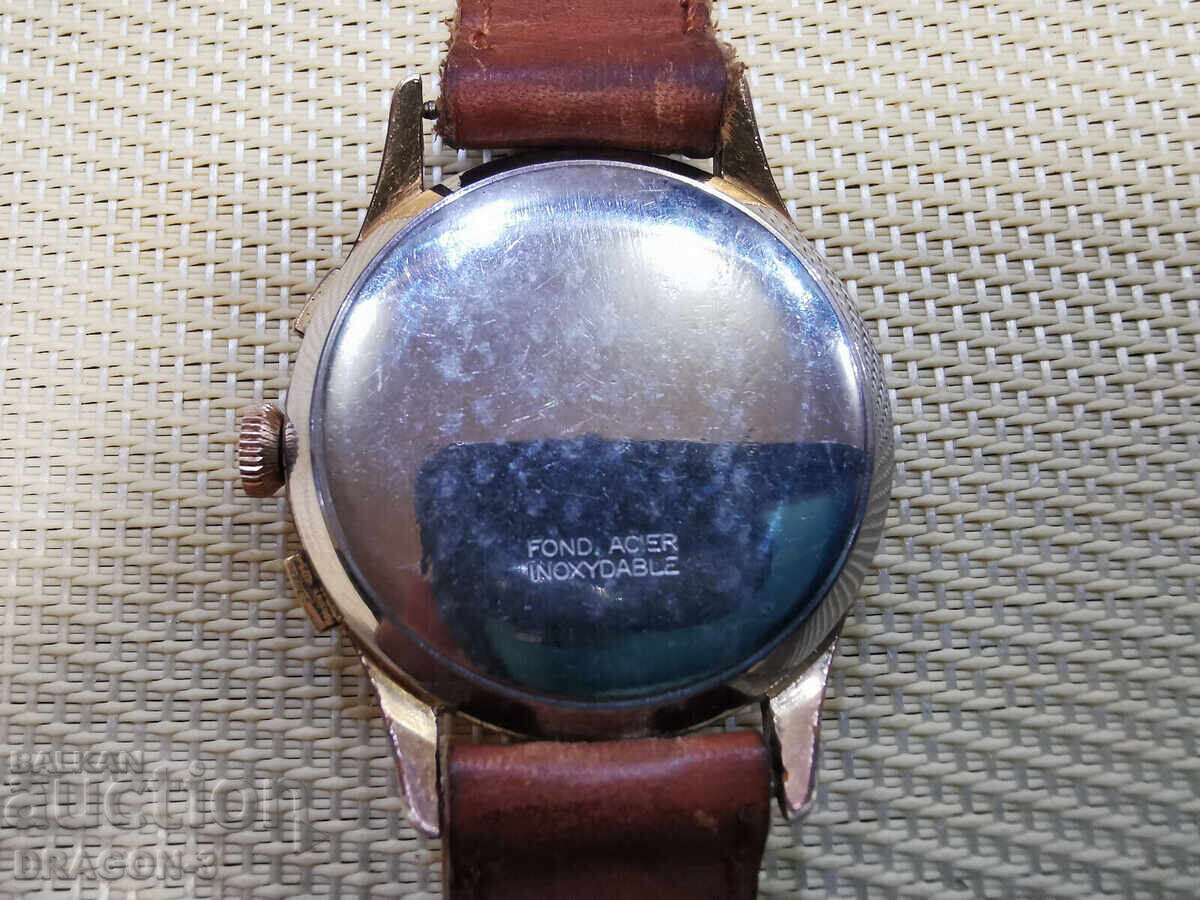 Auction GOLD PLATED MORRIS FERROTEX CHRONOGRAPHE Auction GOLD PLATED MORRIS FERROTEX CHRONOGRAPHE