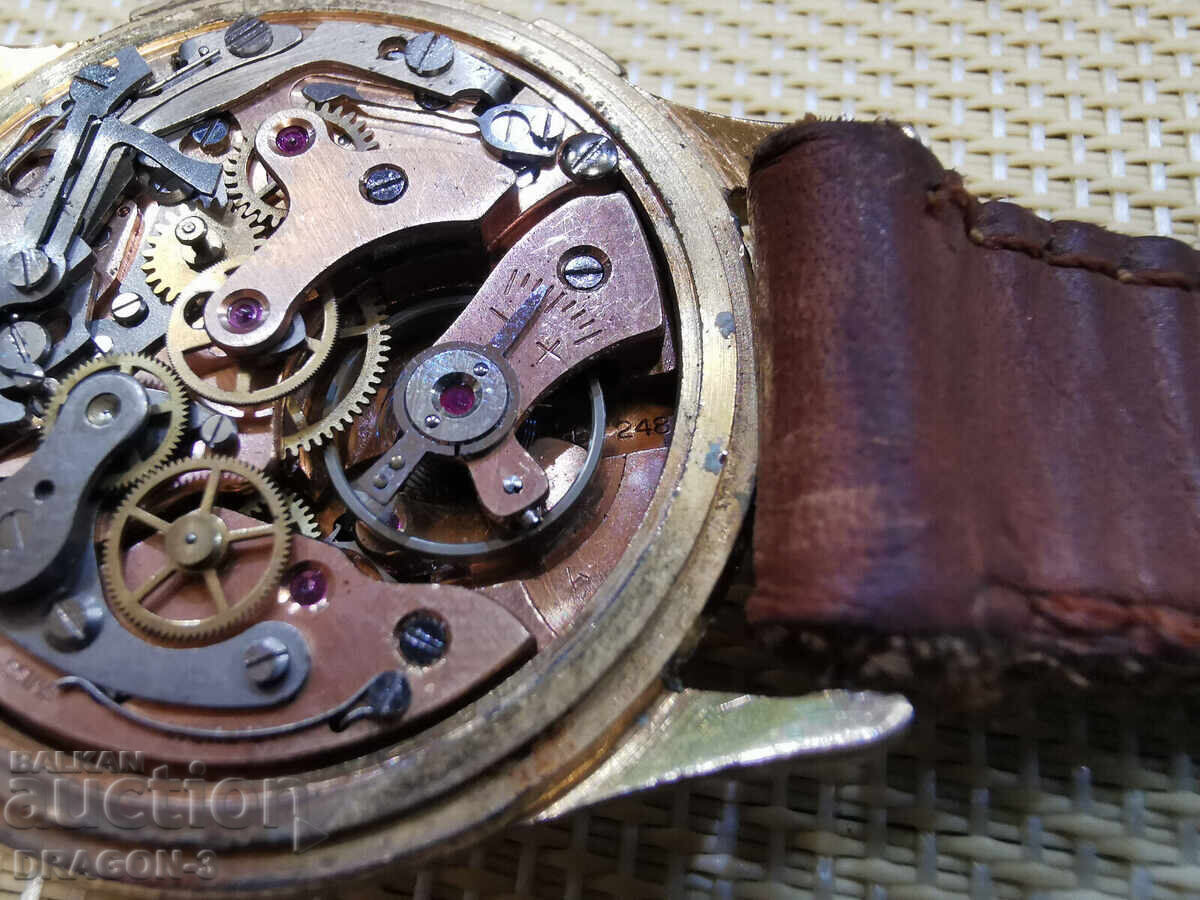 GOLD PLATED MORRIS FERROTEX CHRONOGRAPHE - 6 GOLD PLATED MORRIS FERROTEX CHRONOGRAPHE - 6